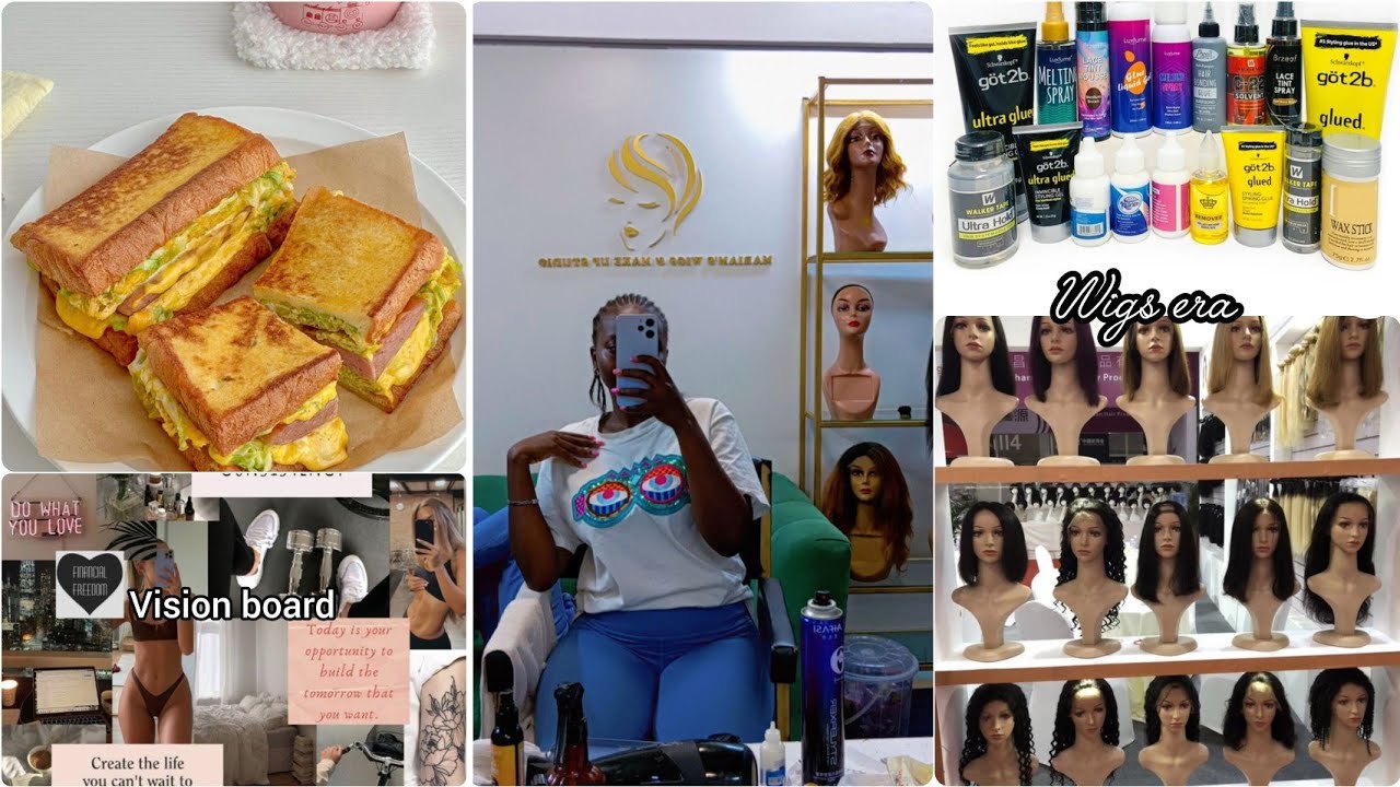 NEW WIGS | VISION BOARD 2025 | WIG INSTALLATION AND ESSENTIALS FOR BEGINNERS | SOLO DATES #vlog