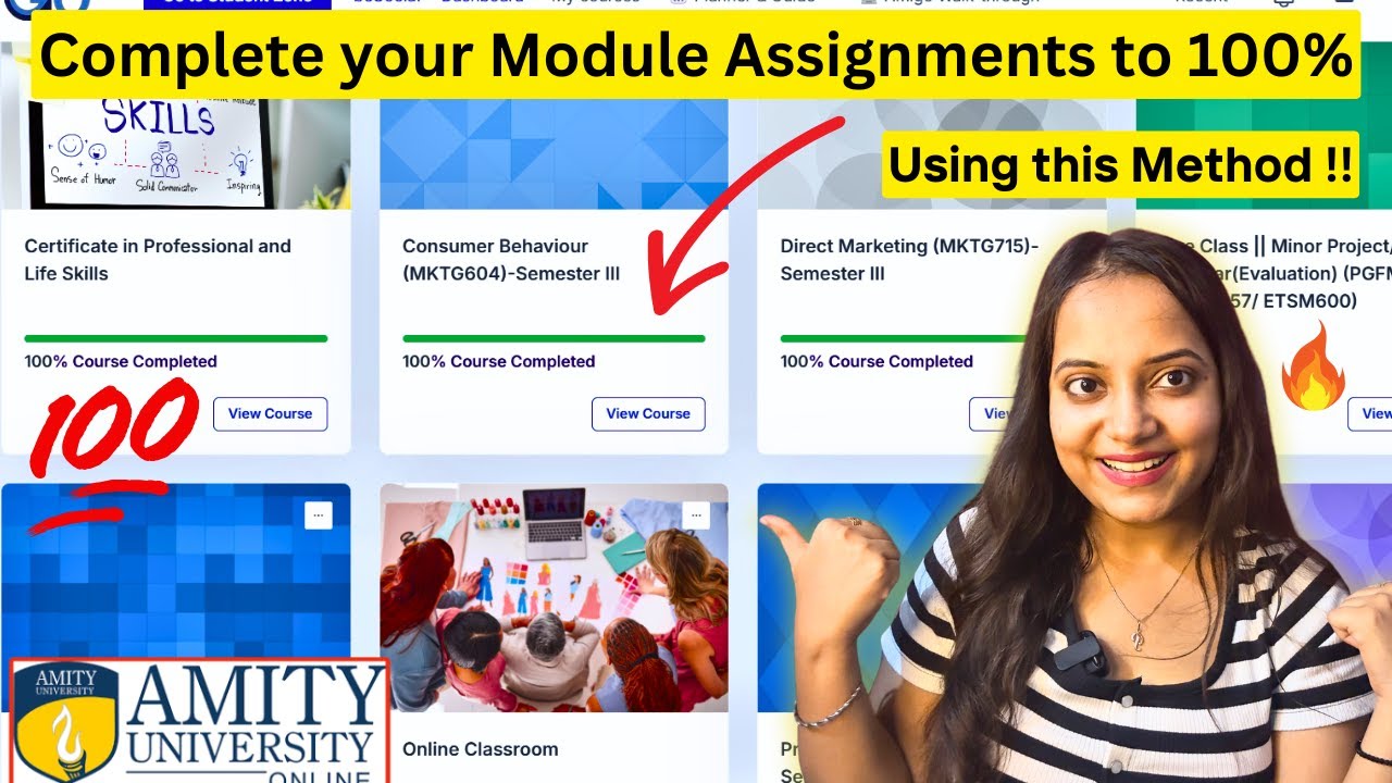 Easiest Way To Complete Amity Online Module Assignments to 100%🔥Amity Online MBA/BCA Assignments✅