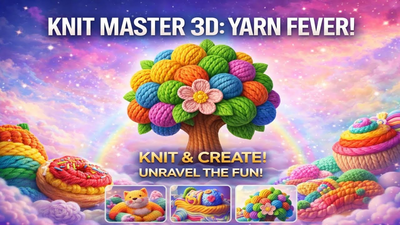 Knit Master 3D Gameplay 🧶 | Relaxing Yarn Puzzle Art