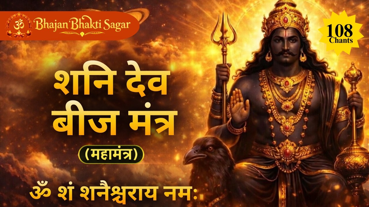 ॐ शं शनैश्चराय नमः | Shani Dev Beej Mantra 108 Times | साढ़े साती और शनि दोष से मुक्ति
