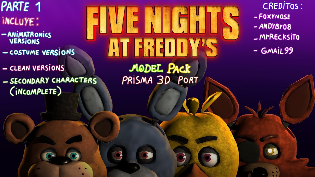 FNaF Movie model pack for prisma 3d! part 1