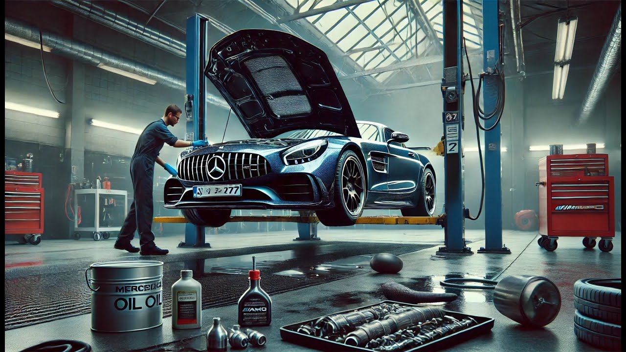 Mercedes-AMG GT C190 с двигателем M178: как заменить моторное масло и фильтр