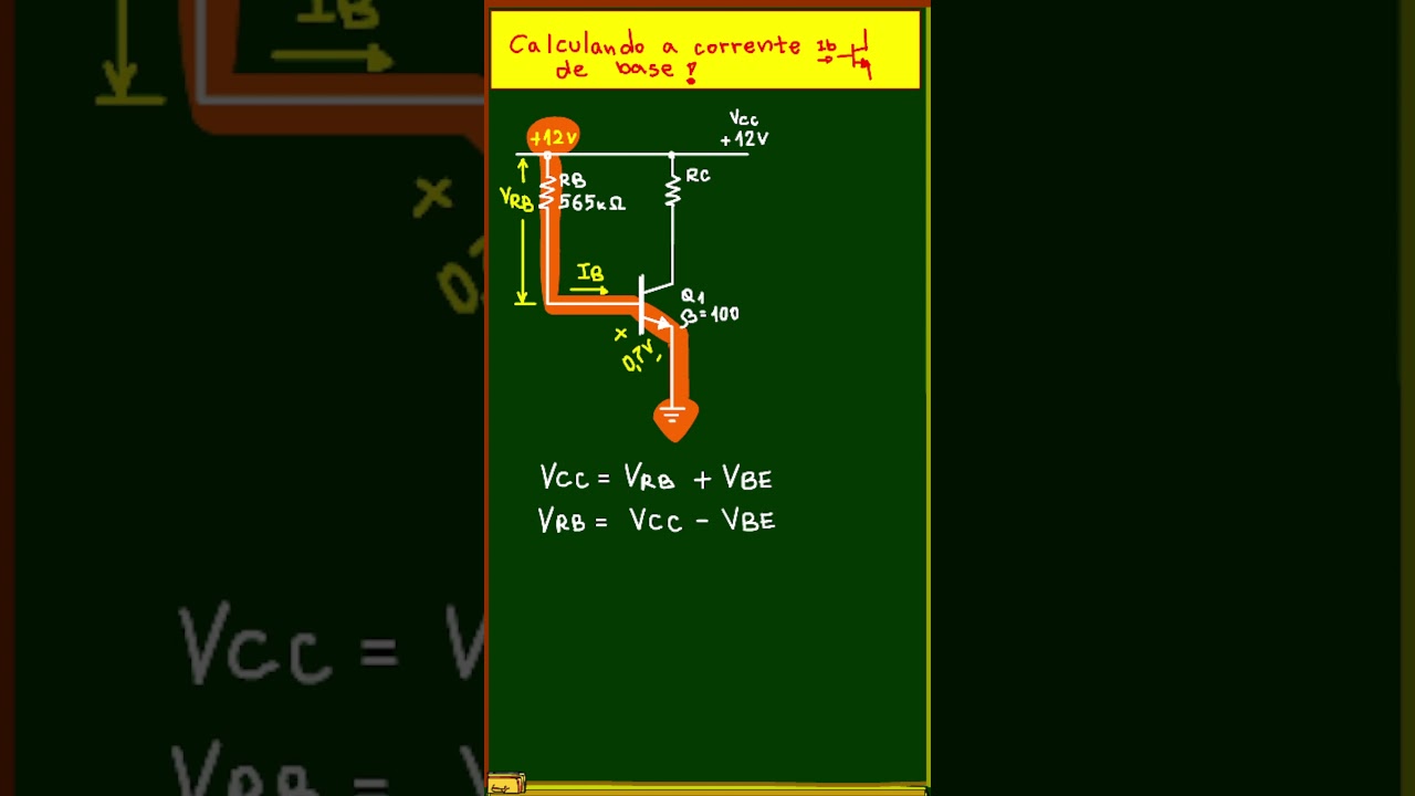 Calculando a corrente de base no transistor #shorts #amplificador
