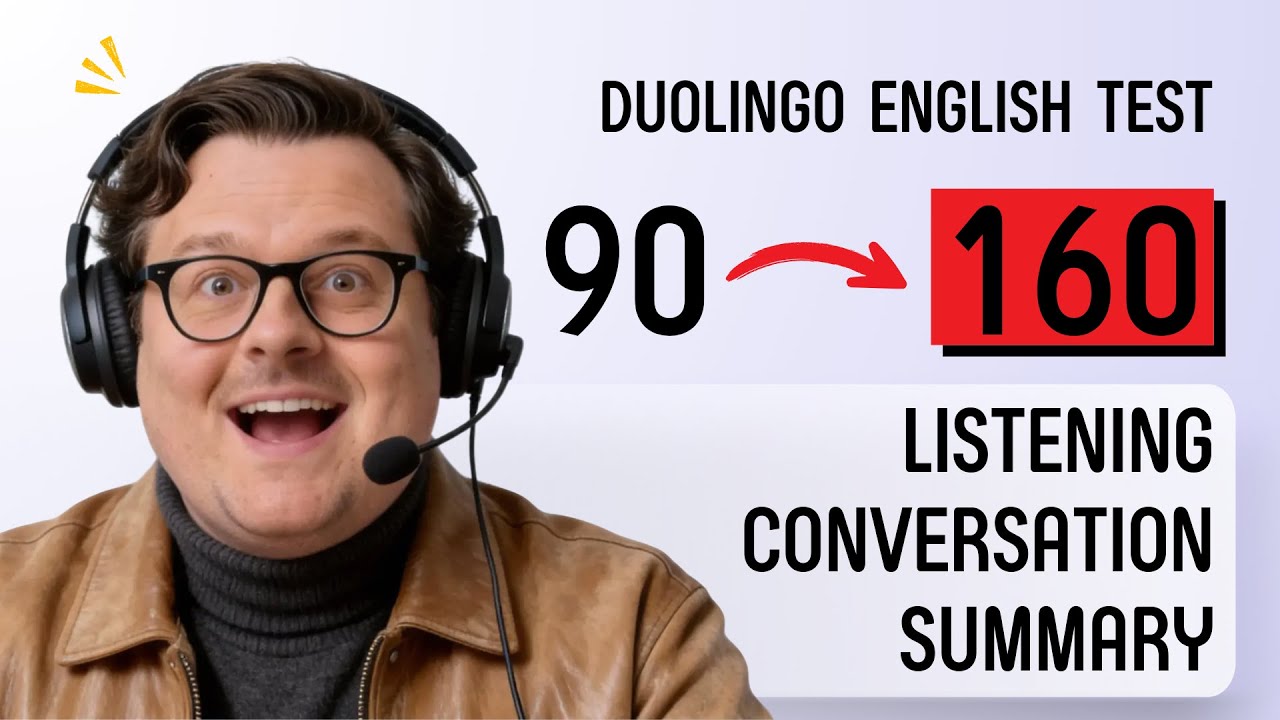 Fix Duolingo Listening Conversation Summary 3 mins | Template & Sample Question 