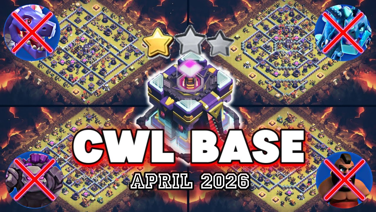 BEST TH15 CWL BASE + RANK BASE AND WAR BASE WITH LINKS ||TH15 ANTI 3 STAR BASE || TH15 CWL BASE 2026
