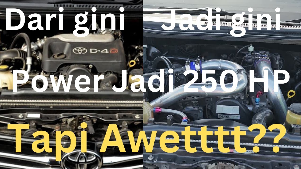Modifikasi Mesin Innova 2KD untuk harian kelilingan. Dari Lemot Jadi Cumi-Cumi Darat tapi ga berisik