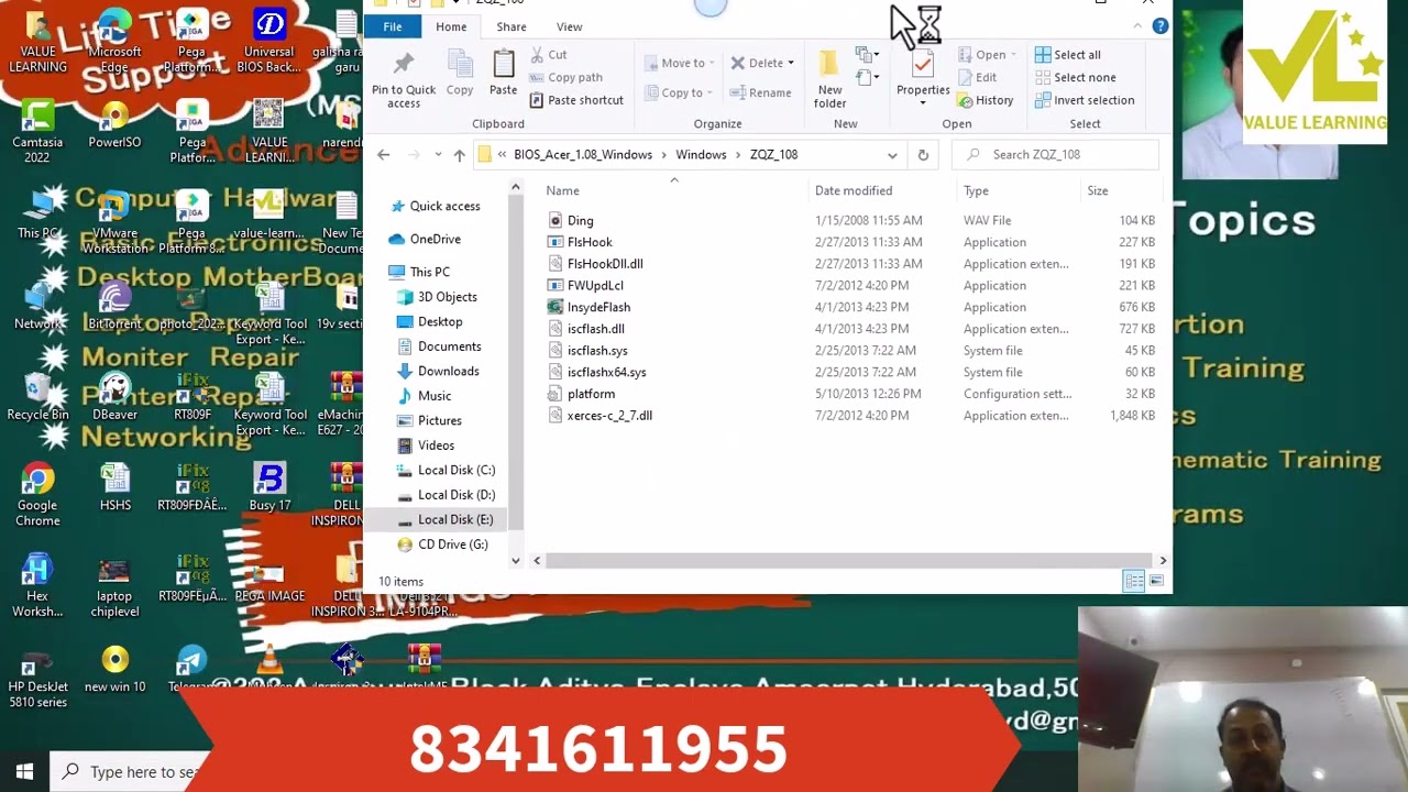 CONVERT ACER BIOS FILES USING TEMP METHOD IN LAPTOP CHIPLEVEL REPAIR TRAINING COURSE, EDUCATION WORL