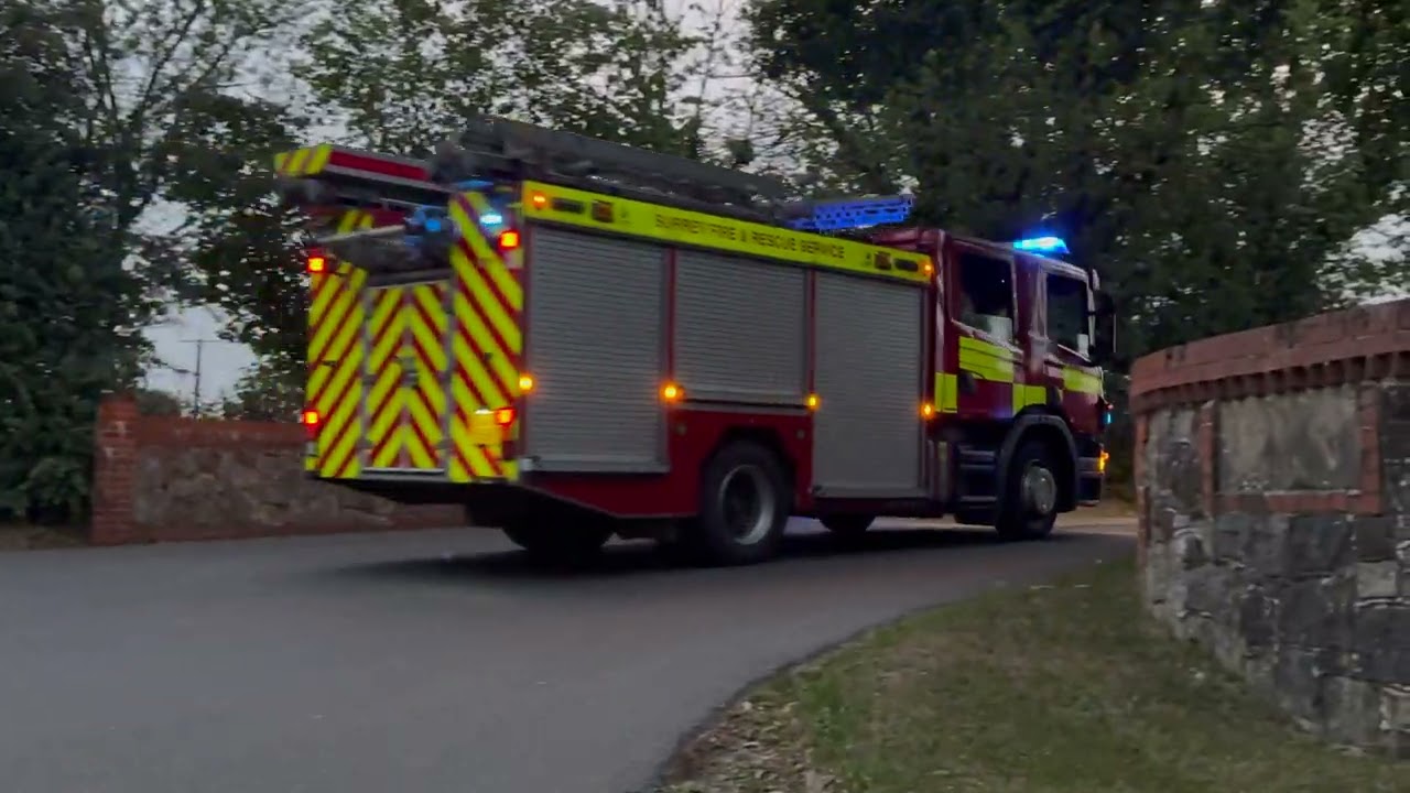 Fire & Rescue Service's respond to a fire at a waste transfer station in Turners Hill, West Sussex.