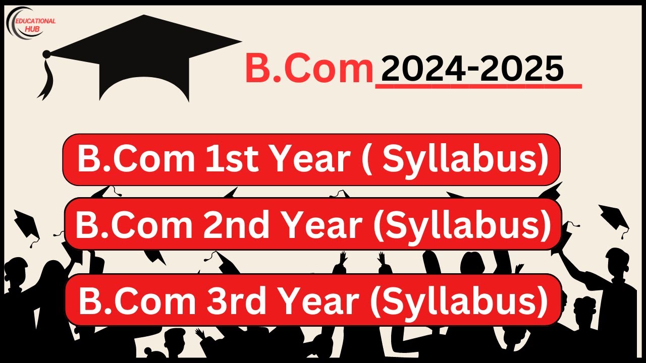 B.Com 1st, 2nd, 3rd year Syllabus in 2024-2025 | Full details of BCom Subjects|  #bcom #bcomsyllabus