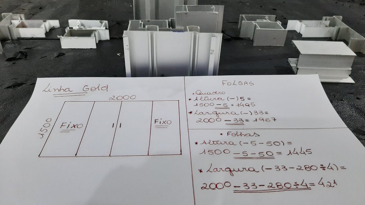 FOLGAS DA JANELA LINHA GOLD MODELO 4 FOLHAS DE ALUMÍNIO (COMO FAZER JANELA GOLD)