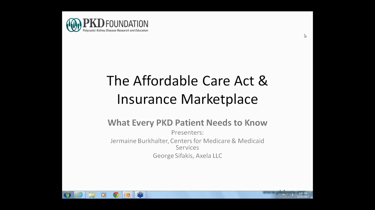 Affordable Care Act and Insurance Marketplace  What Every PKD Patient Needs to Know