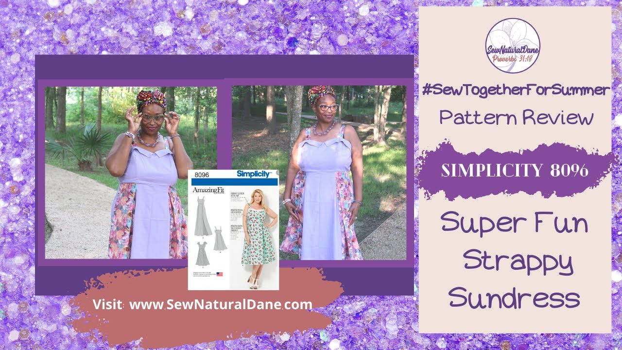 [508]Pattern Review Simplicity 8096|Strappy Summer Dress That's Bra Friendly