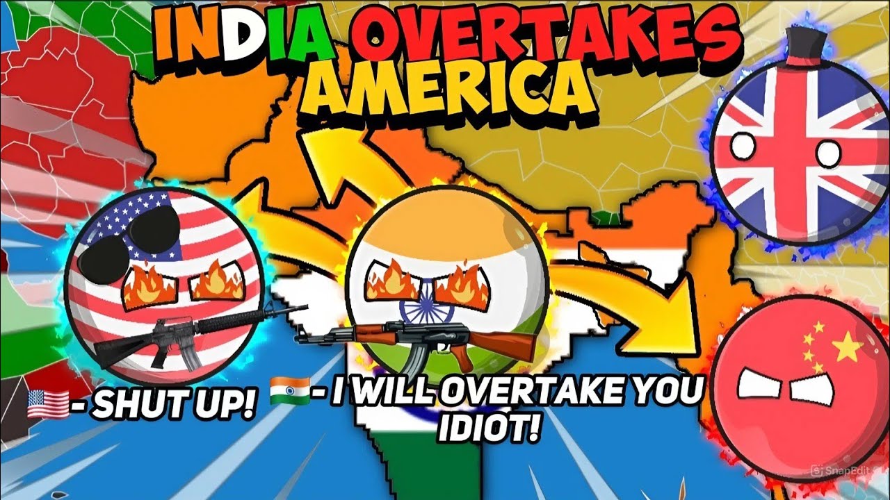 [ИНДИЯ ОБГОНЯЕТ АМЕРИКУ] 🔥😈 || [ЗАГРУЗКА НОВОЙ СВЕРХМОЩИ?] 🥶 || #countryballs #geography