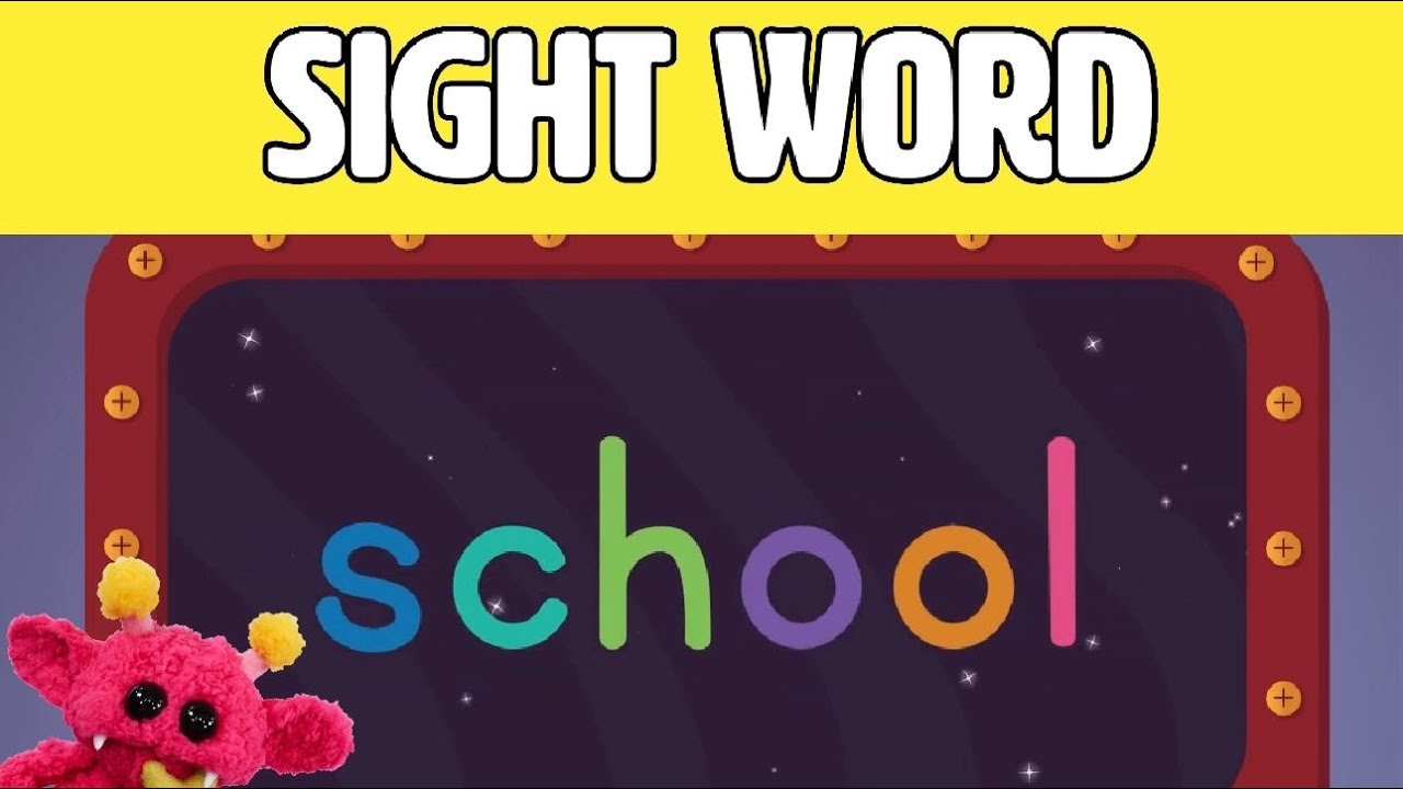 SCHOOL - Let's Learn the Sight Word SCHOOL with Hubble the Alien! | Nimalz Kidz! Songs and Fun!