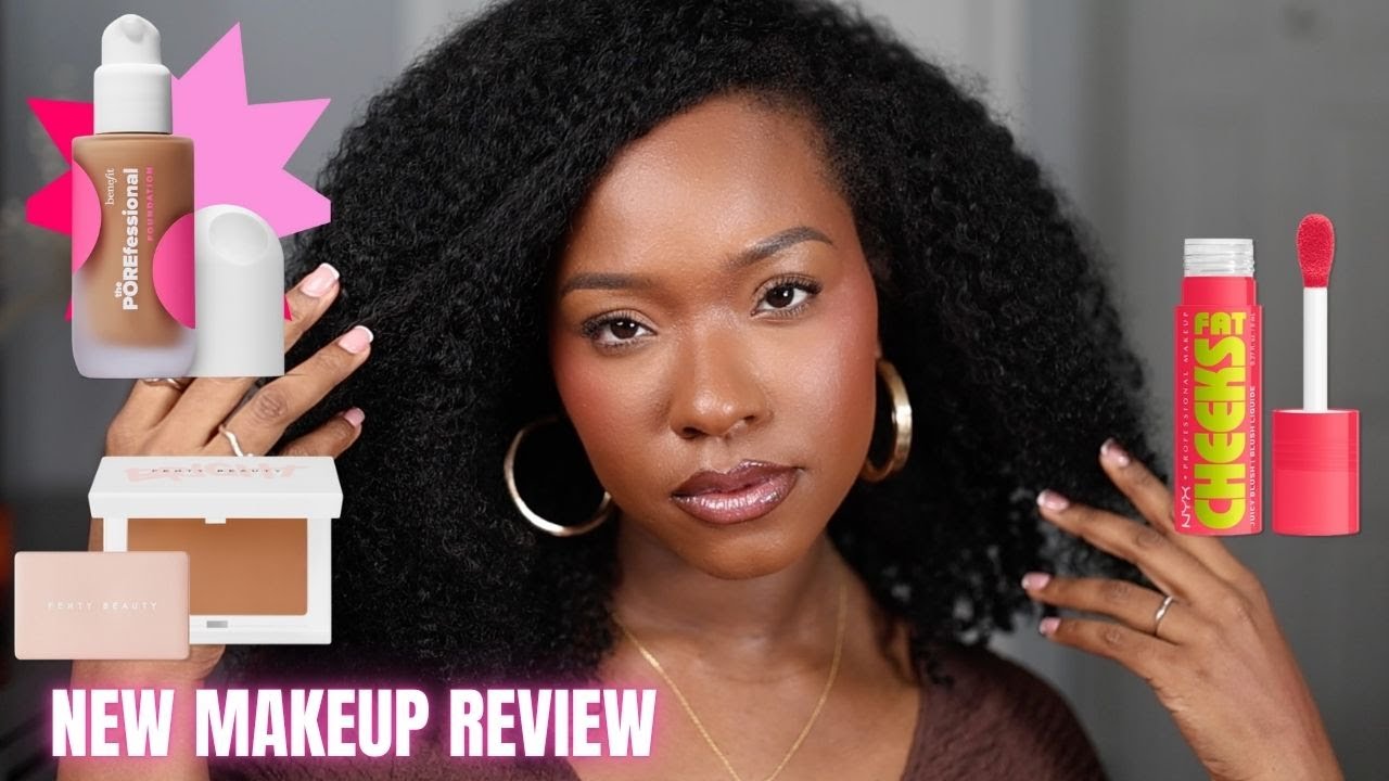 NEW Benefit Porefessional Foundation, Fenty Beauty Bright Fix & NYX Fat Cheeks Blush | Demo + Review
