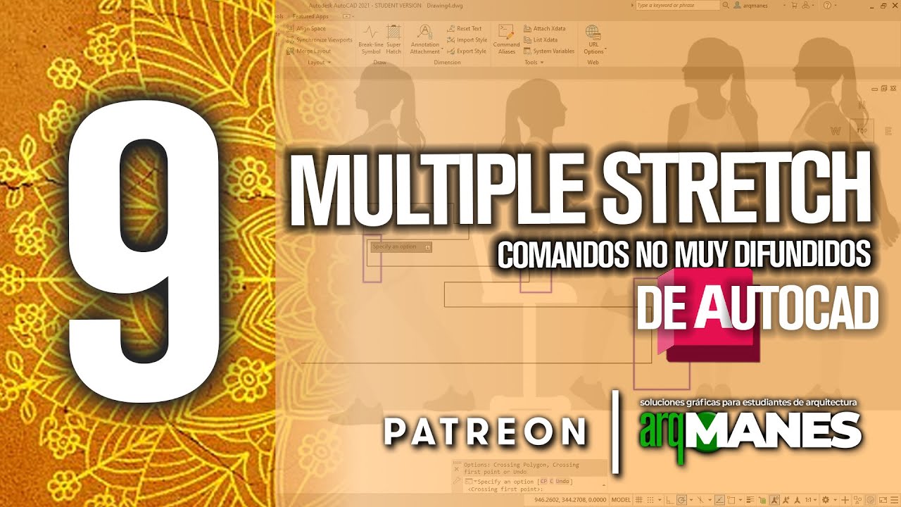MSTRETCH | AUTOCAD AVANZADO | Multiple Stretch | Estira desde diferentes puntos a la vez.