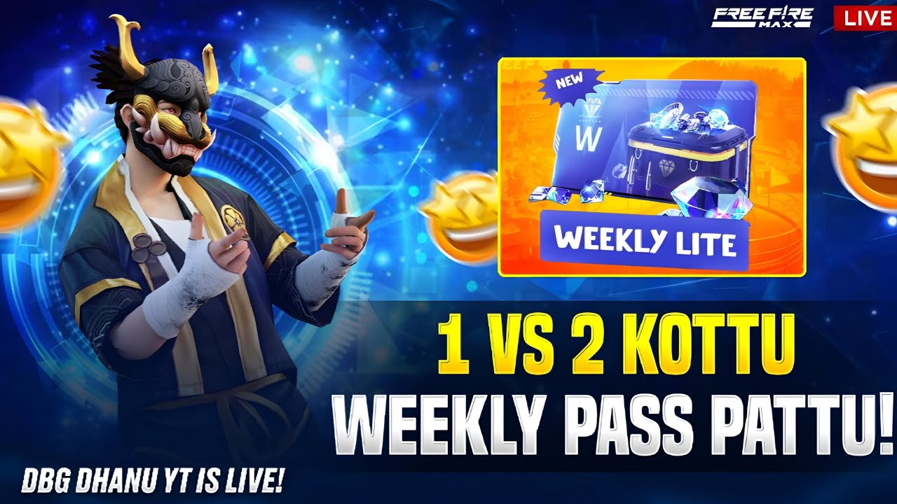 @DBG DHANU YT  IS LIVE 1V2 KOTTU WEEKLY PASS PATTU 6 SPAMS FOR DIRECT CHANCE
