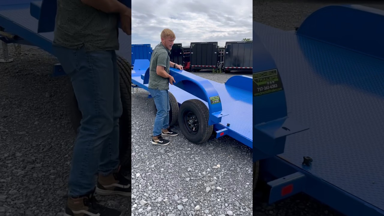 The Bwise CHT Car Hauler Hydraulic Tilt With Removable Fenders 