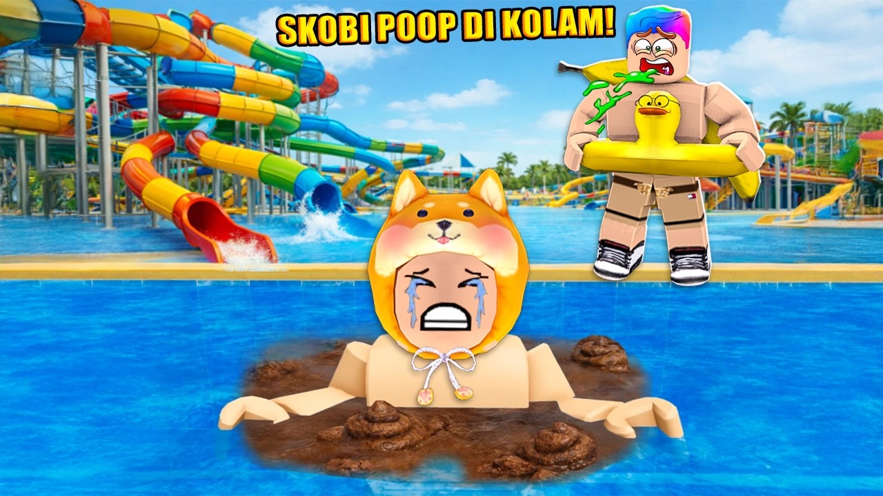 SKOBI KETAUAN POOP DAN PIPIS DI KOLAM RENANG!!
