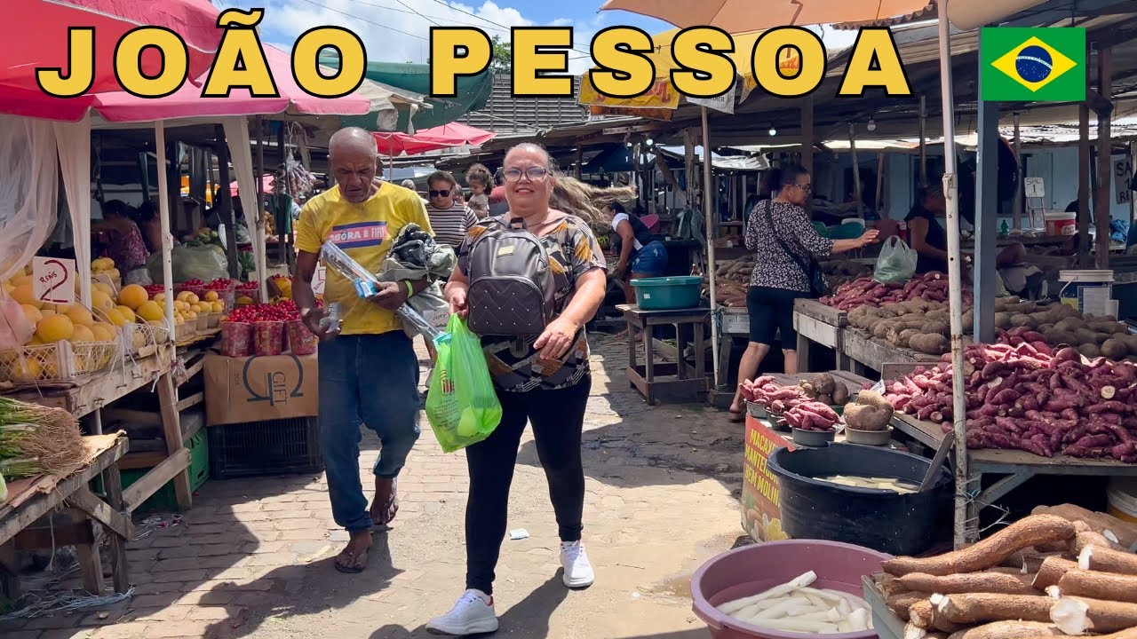 REAL LIFE IN JOÃO PESSOA — EXPLORING THE CENTRAL MARKET【4K】🇧🇷