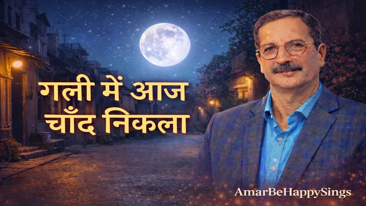 Gali Mein Aaj Chand Nikla | Romantic Melody | Old Hindi Song | AmarBeHappySings