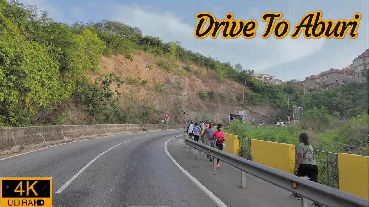 | 4K | Morning ABURI Mountain Drive In The Eastern Region Of 🇬🇭 Ghana