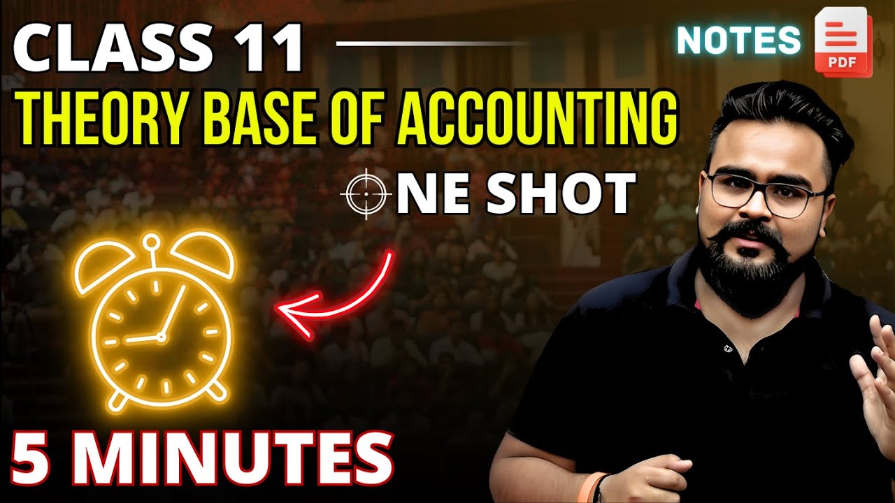 Theory Base of Accounting Class 11 Accounts ONE SHOT | Accounting Principles and Concepts
