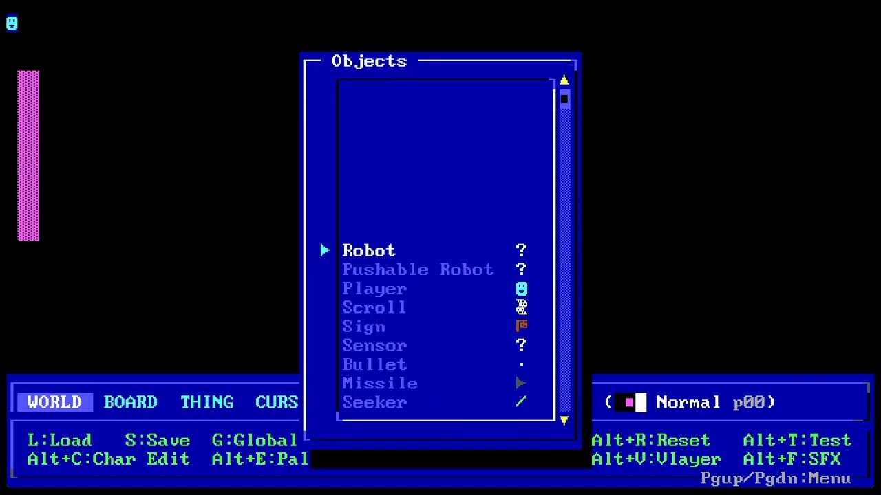 MegaZeux Exploding Robot (AI Reasoning)