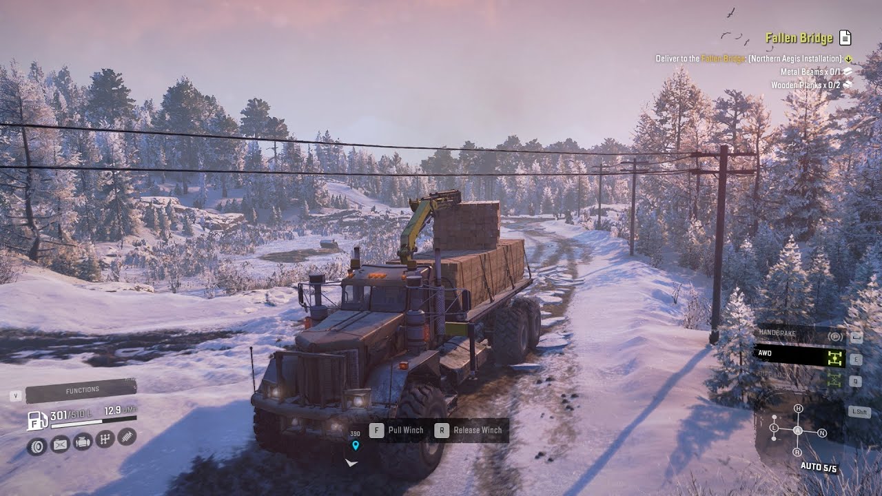 S7_Delivering loads with Kenworth 963 - Snowrunner Gameplay