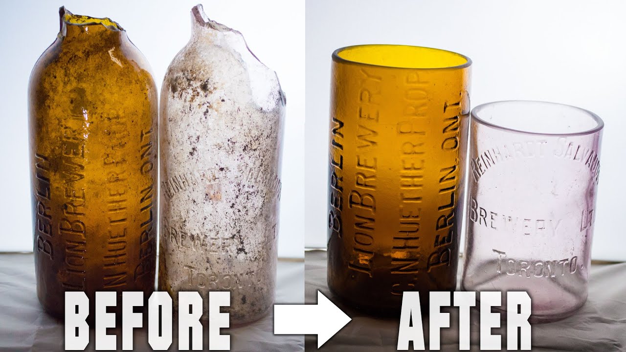 How to Turn Broken Antique Bottles Into Useable Drinking Glasses. Get a Smooth Finish. Tips & Tricks