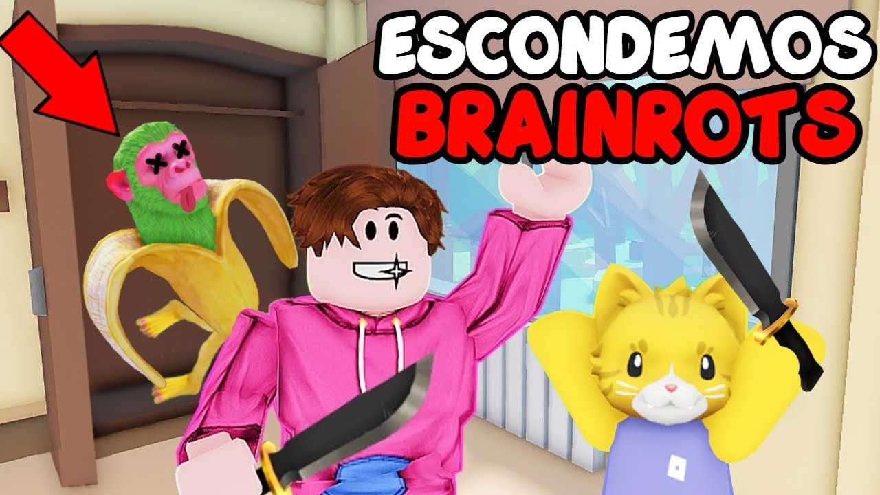 Escondemos los BRAINROT de la POLIZIA 💀👮‍♂️ en Roblox esconder el brainrot
