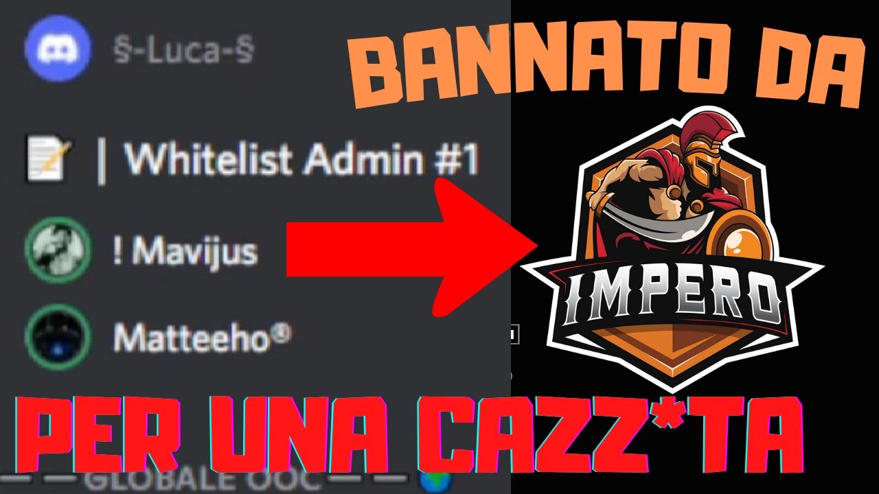 Bannato su IMPERO RP perch&egrave; non ricordava il suo nome