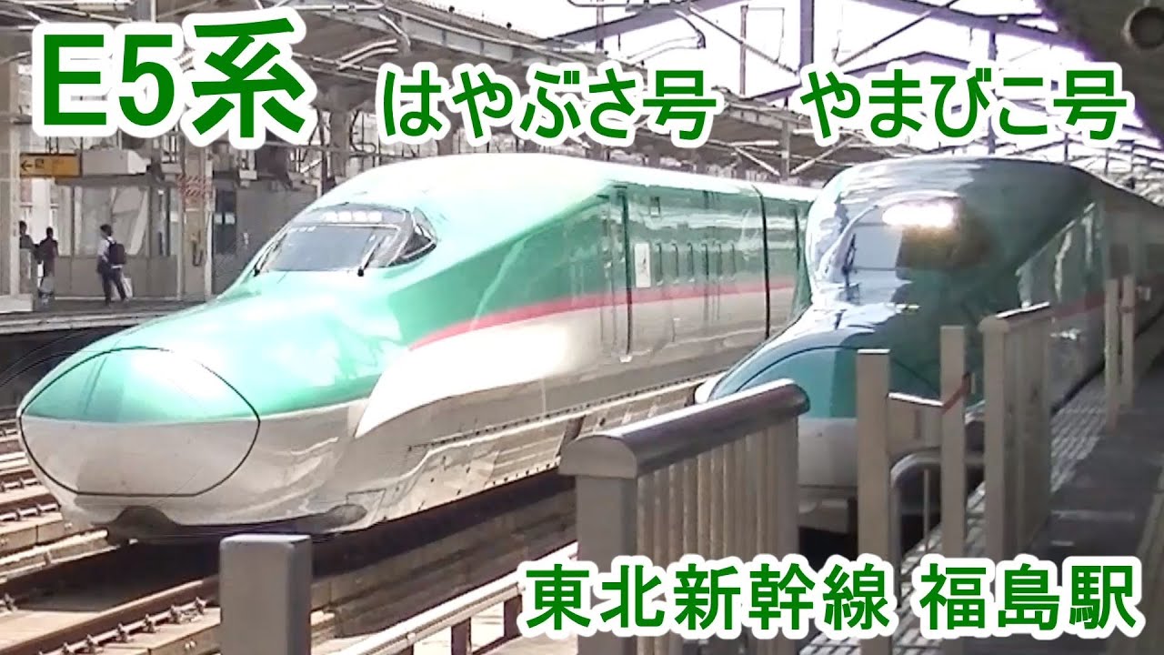 東北新幹線 | 福島駅 | E5系 | やまびこ号盛岡行 | はやぶさ号通過