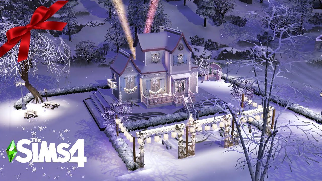 Pink Pop Up Christmas Home - Sims 4 Stop Motion (No Mods | No CC)