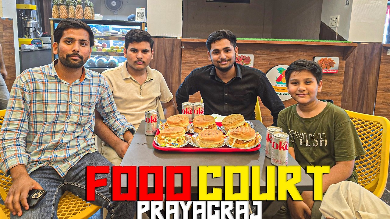 New Food Court in Prayagraj 😍 Maza Aa Gaya | Full Tour & Food Review