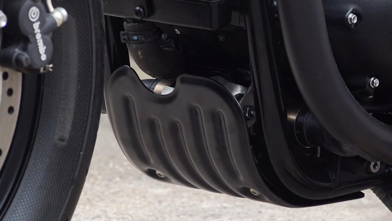 Triumph Bonneville BOBBER Black! Introducing The DEFENDER MKII, Ultimate engine PROTECTION!