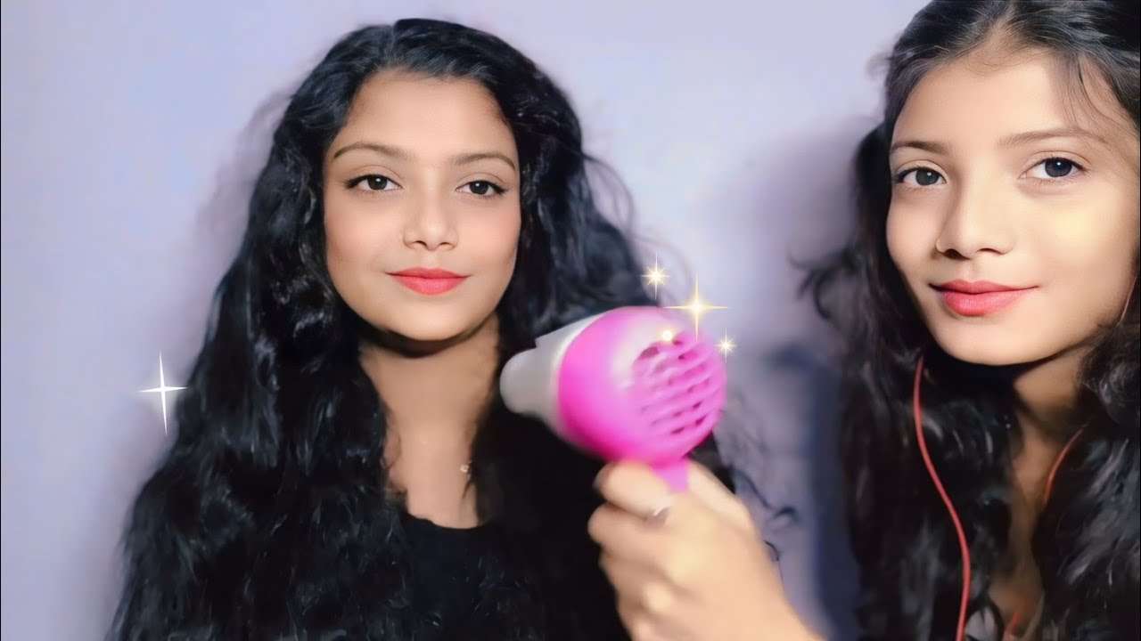 ASMR Hair Play |  (Hair brushing, Oil Massage, Spray Sound, Scalped Massage, drying)