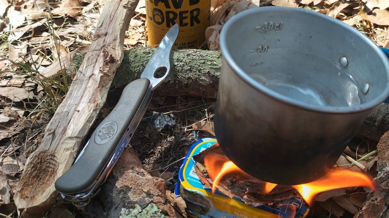 🔥 Bushcraft real 🔥🌲 | Cocinando en el bosque con cuchillo militar 🇩🇪➡️🇲🇽 ¿Cumple lo que promete?