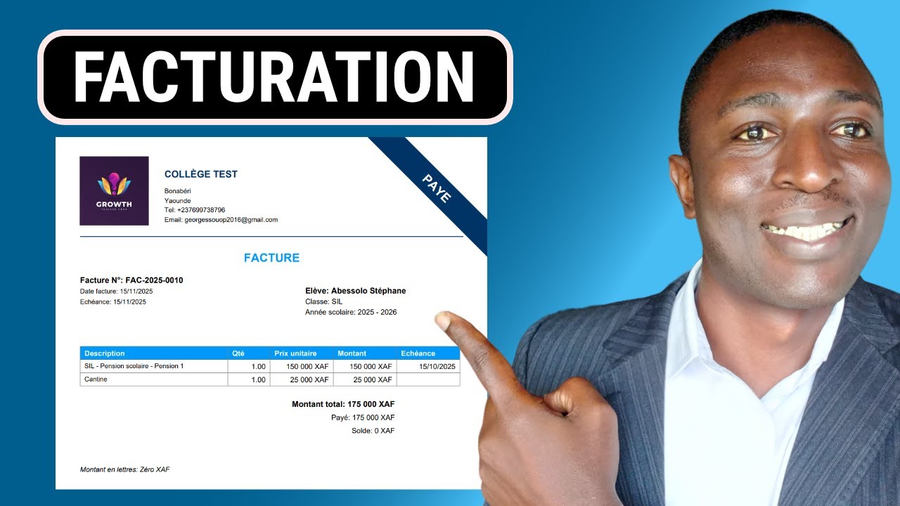 Module FACTURATION du logiciel de gestion scolaire SCOLAPP