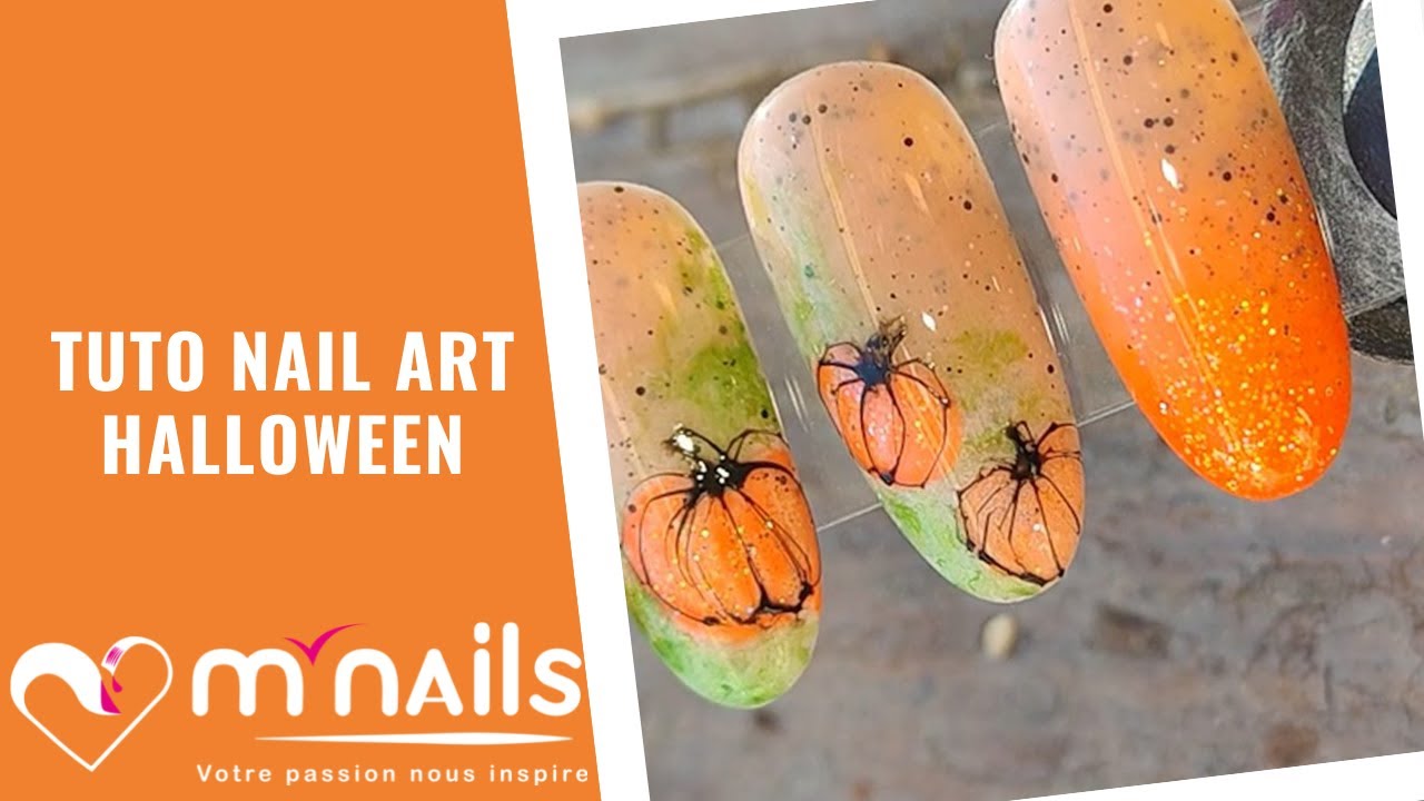 Tuto Nail Art Citrouilles d'Halloween - M'Nails