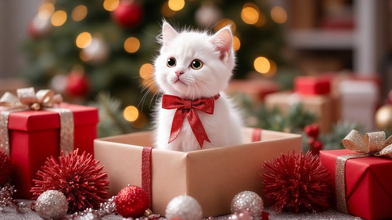 Cat Christmas Music - Noel Therapy 🎵🎄 Calming Music to Help Your Cat Relax This Holiday Season