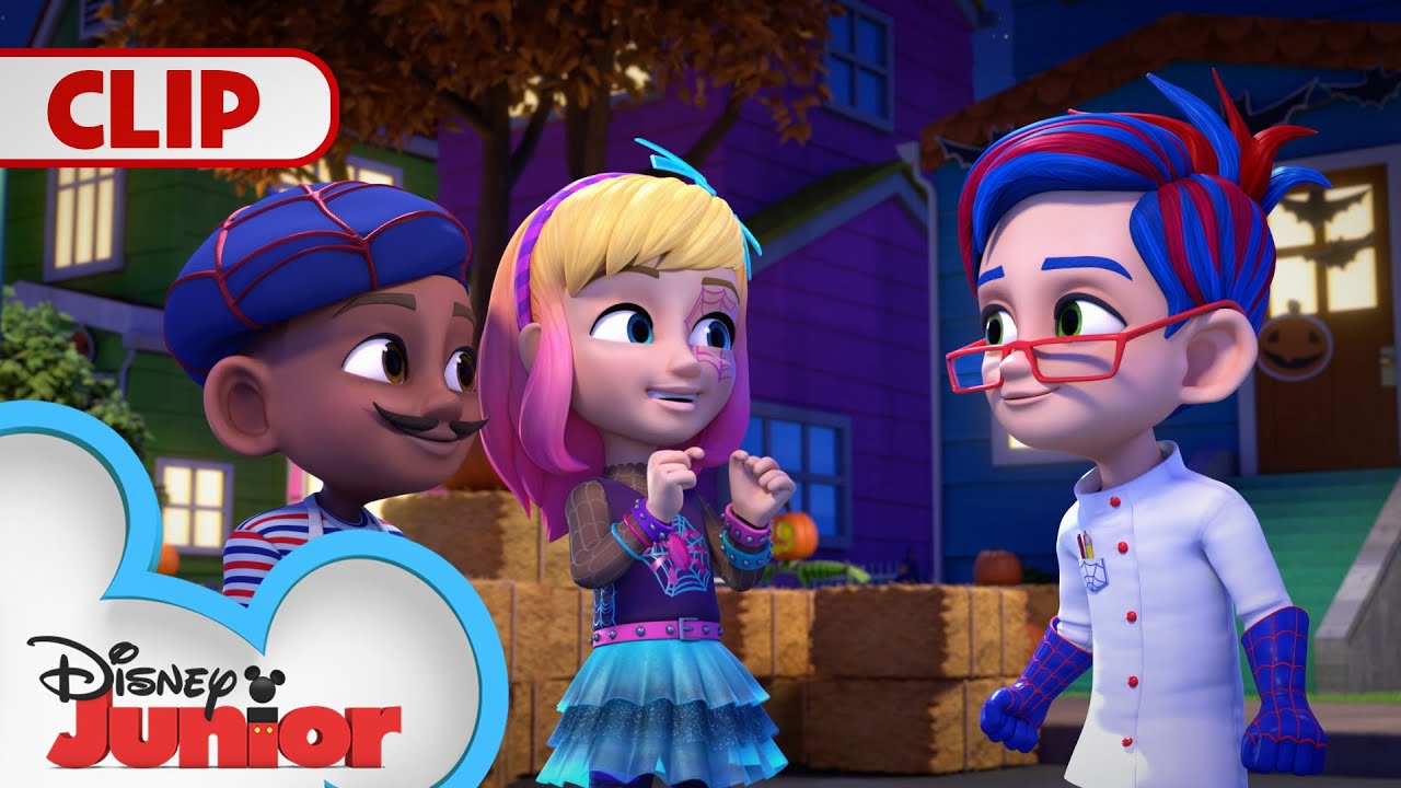 Trick or Treat with Team Spidey! 🍬| Marvel's Spidey and his Amazing Friends | @disneyjr​