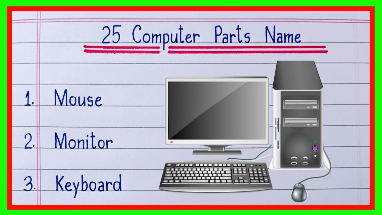 25 computer parts name in english | name of computer parts | computer parts name