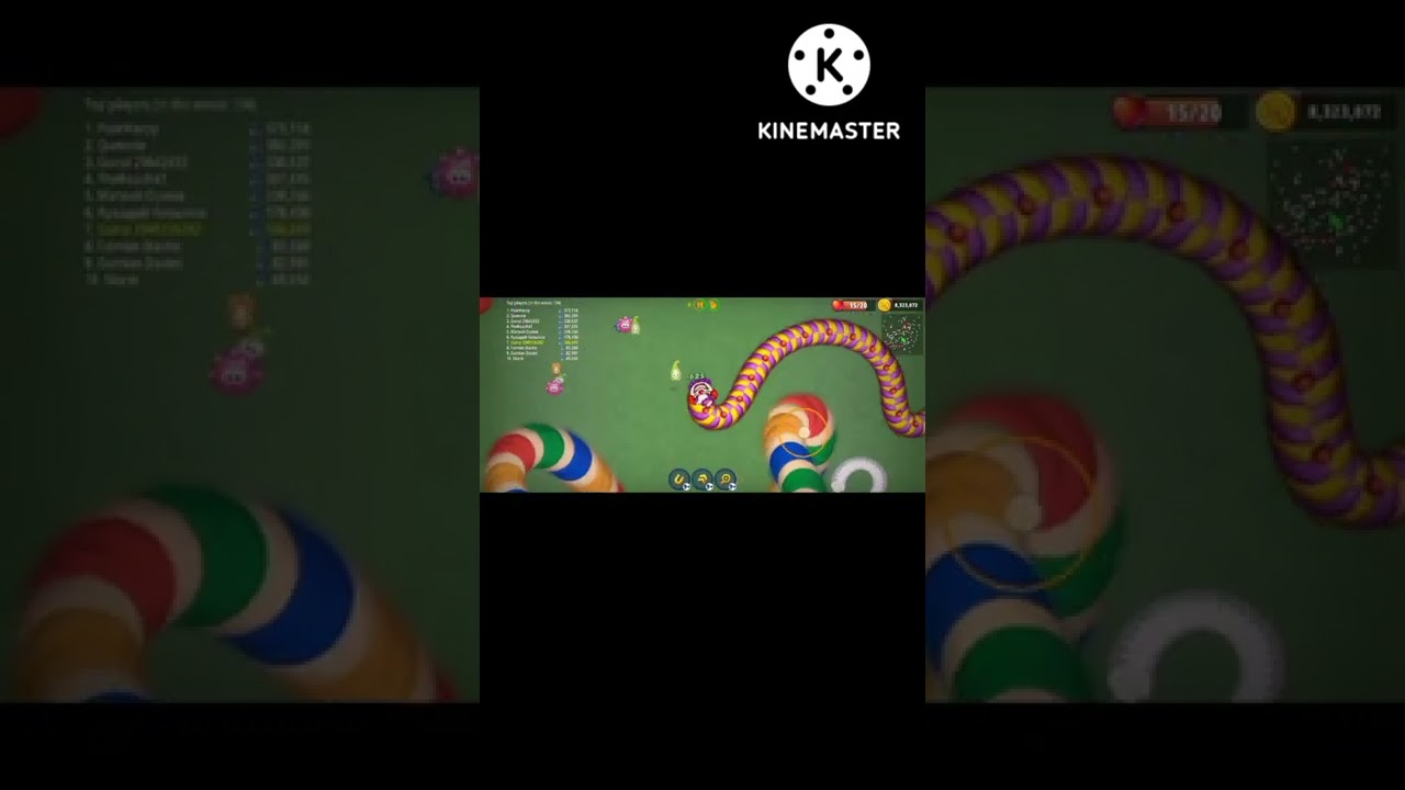 Worms Zone.io / Best Troll Slither Snake 🐍 / Epic Worm Best Game Play 2022 Slithergamingzone #shorts