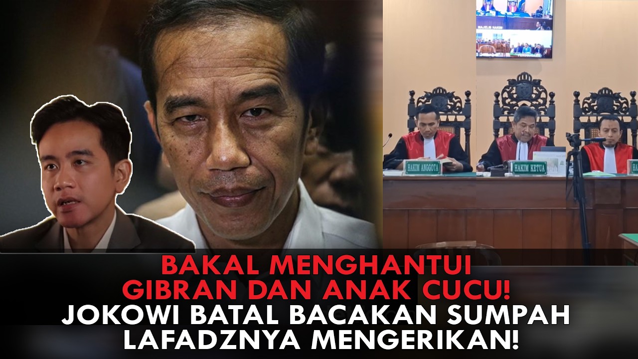 BAKAL MENGHANTUI GIBRAN DAN ANAK CUCU! JOKOWI BATAL BACAKAN SUMPAH, LAFADZNYA MENGERIKAN!