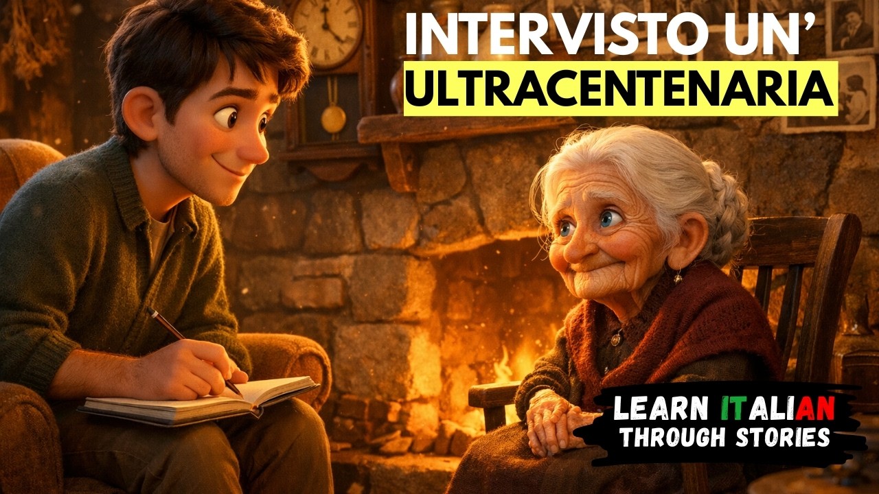Ho intervistato una donna di 100 anni in italiano | Learn Italian Through a Story | B1 Level