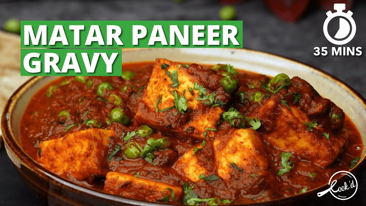 Matar Paneer Gravy Recipe | Dhaba Style Matar Paneer Masala | Cookd