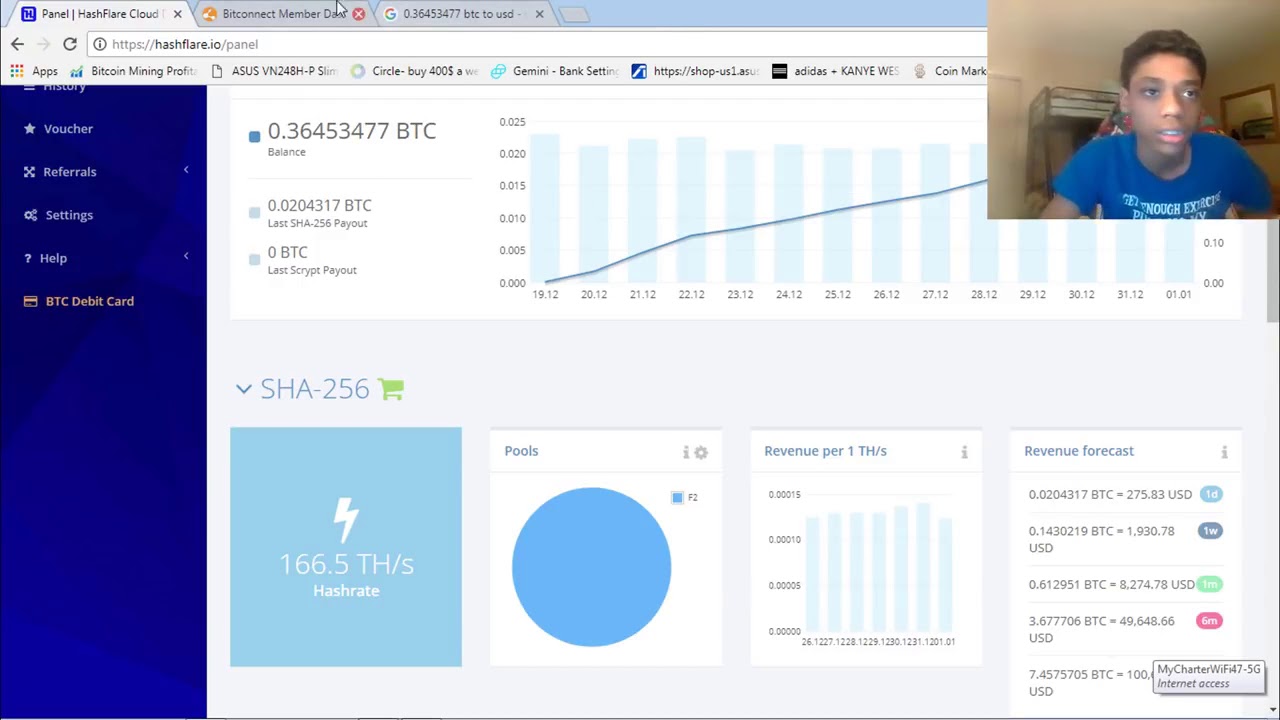 $5000 Withdrawal With Hashflare (Total Invested $24000)(166.5Ths)