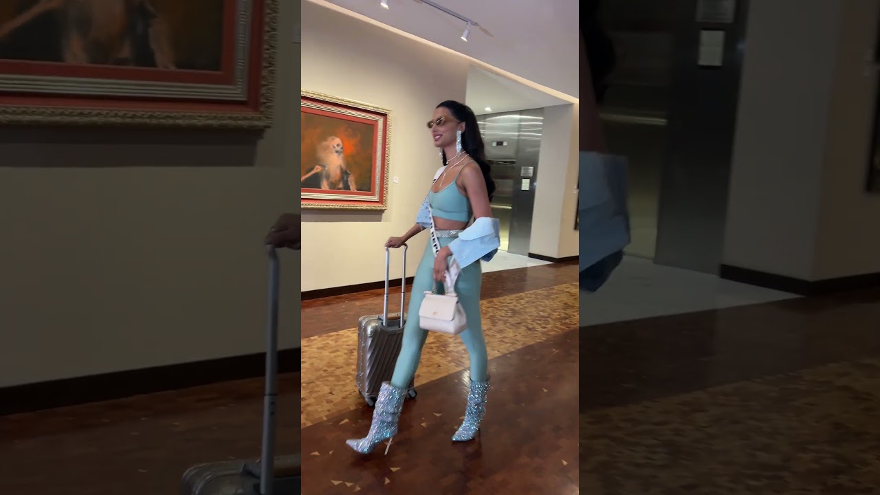 Miss Universe Rep&uacute;blica Dominicana, Celinee Santos, con un estilo imponente rumbo a los ensayos #alf