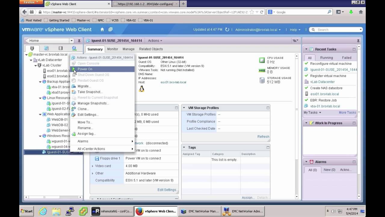 NetWorker VM Instant Access